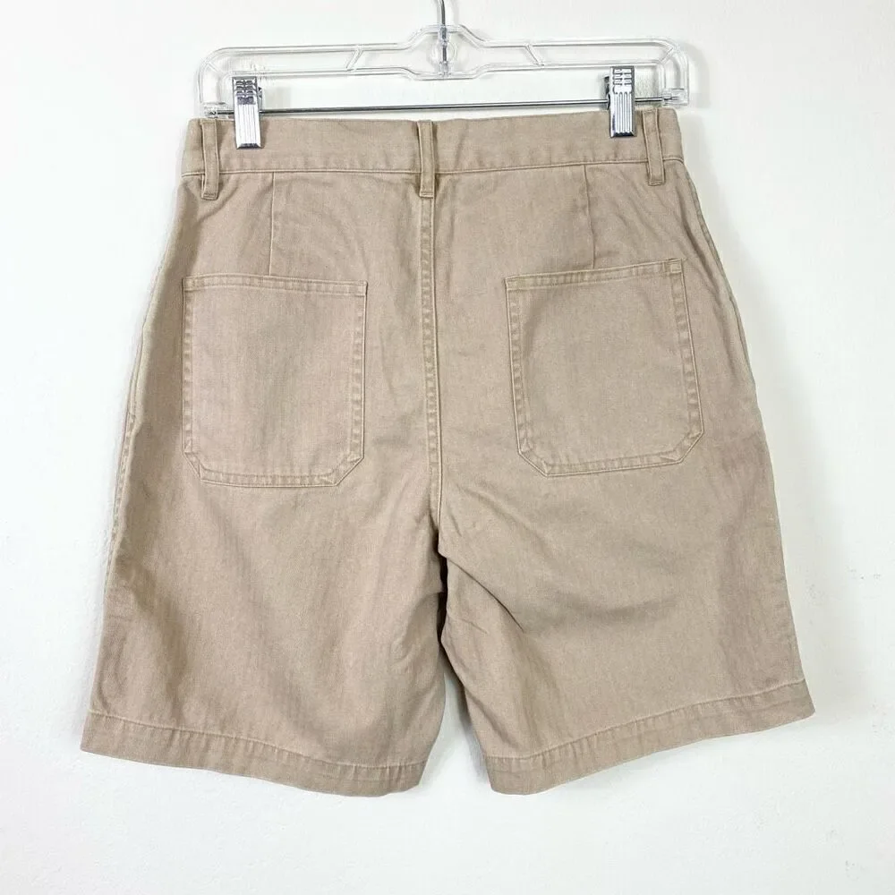NWT Taylor Stitch Men’s Camp Short in Khaki Herringbone Tan Shorts Size 28